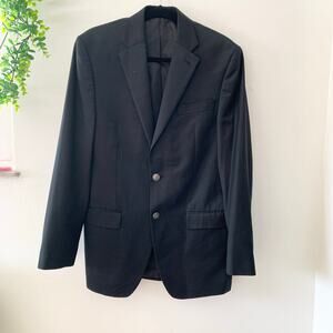 Michael by Michael Kors Men's Black Wool Blend Suit Blazer 36 R Silver Buttons